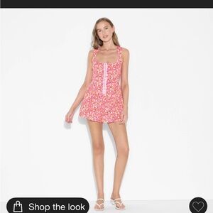 Wild Fable Pink Multi Floral Sleeveless Romper